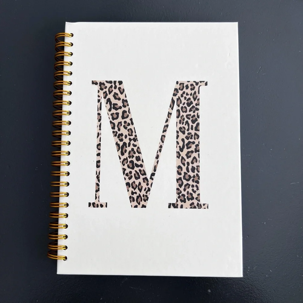 “M” Leopard Notebook